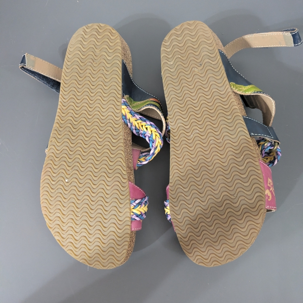 Corkys Multicolor Braided Strap Wedge Sandals - Picture 8 of 8